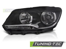 Carica l&#39;immagine nel visualizzatore di Gallery, Fari Anteriori BLACK Lato Sinistro H7 TYC per VW CADDY TOURAN 11-14