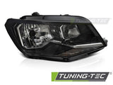 Fari Anteriori BLACK Lato Destro H4 TYC per VW CADDY 15-20