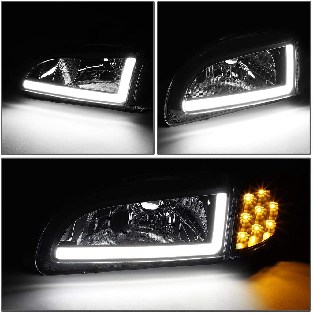 Fari Anteriori LED DRL SK-Import Neri Honda Civic EG EJ con Frecce Angolari - foto 2