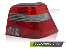 Fanale Posteriore RED WHITE Lato Destro TYC per VW GOLF MK4 97-03 HATCHBACK