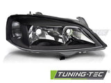 Fari Anteriori BLACK Lato Destro TYC per OPEL ASTRA G 97-04