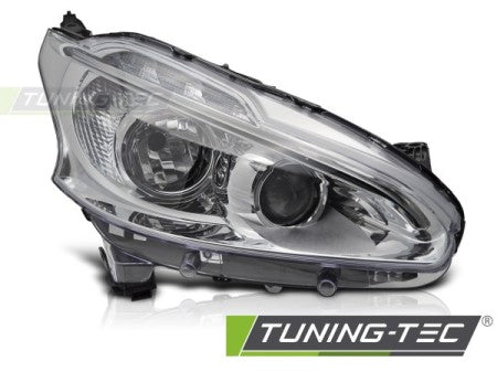 Fari Anteriori CHROME LED Lato Destro TYC per PEUGEOT 208 12-15