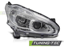 Carica l&#39;immagine nel visualizzatore di Gallery, Fari Anteriori CHROME LED Lato Destro TYC per PEUGEOT 208 12-15