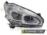 Fari Anteriori CHROME LED Lato Destro TYC per PEUGEOT 208 12-15