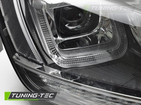 Fari Anteriori LIGHT Sequenziali BLACK con CHROME LINE per VW GOLF MK7 13-17