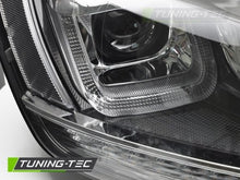 Carica l&#39;immagine nel visualizzatore di Gallery, Fari Anteriori LIGHT Sequenziali BLACK con CHROME LINE per VW GOLF MK7 13-17