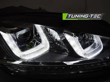Carica l&#39;immagine nel visualizzatore di Gallery, Fari Anteriori LIGHT Sequenziali BLACK con RED LINE per VW GOLF MK7 13-17