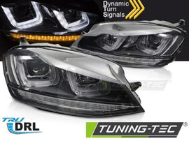Fari Anteriori LIGHT Sequenziali BLACK con BLACK LINE per VW GOLF MK7 13-17