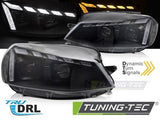 Fari Anteriori LIGHT BLACK LED DRL Sequenziali W/WELCOME per VW GOLF MK7 17-19
