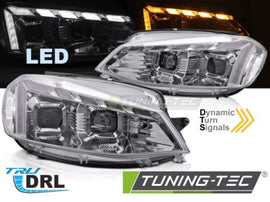 Fari Anteriori Full Led LIGHT CHROME DRL Sequenziali per VW GOLF MK7 17-19