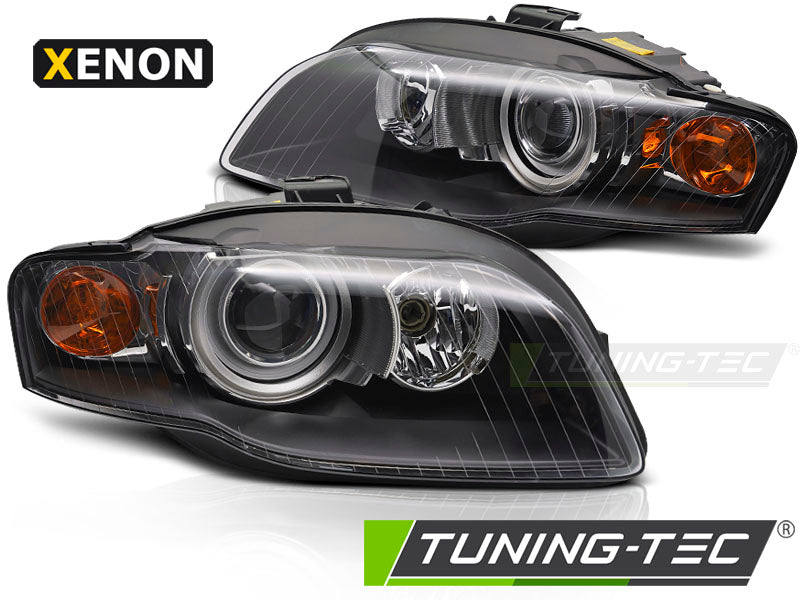 Fari Anteriori Neri Xenon per Audi A4 (B7) 2004-2008