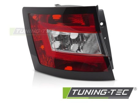 Fanale Posteriore RED WHITE Lato Sinistro TYC per SKODA FABIA 14-18 KOMBI