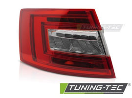 Fanale Posteriore LED RED WHITE Lato Sinistro TYC per SKODA OCTAVIA III 12-16 LIFTBACK