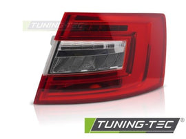 Fanale Posteriore LED RED WHITE Lato Destro TYC per SKODA OCTAVIA III 16-20 LIFTBACK