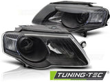 Fari Anteriori BLACK per VW PASSAT B6 3C 03.05-10