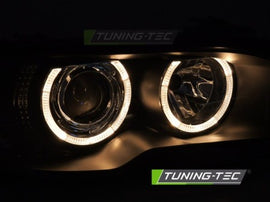 Fari Anteriori XENON ANGEL EYES BLACK per BMW Serie 3 E46 03-06 COUPE CABRIO