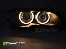 Carica l&#39;immagine nel visualizzatore di Gallery, Fari Anteriori XENON ANGEL EYES BLACK per BMW Serie 3 E46 03-06 COUPE CABRIO