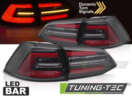 Fanali Posteriori a Led BLACK W/REDSequenziali per VW GOLF MK7 17-19 SW