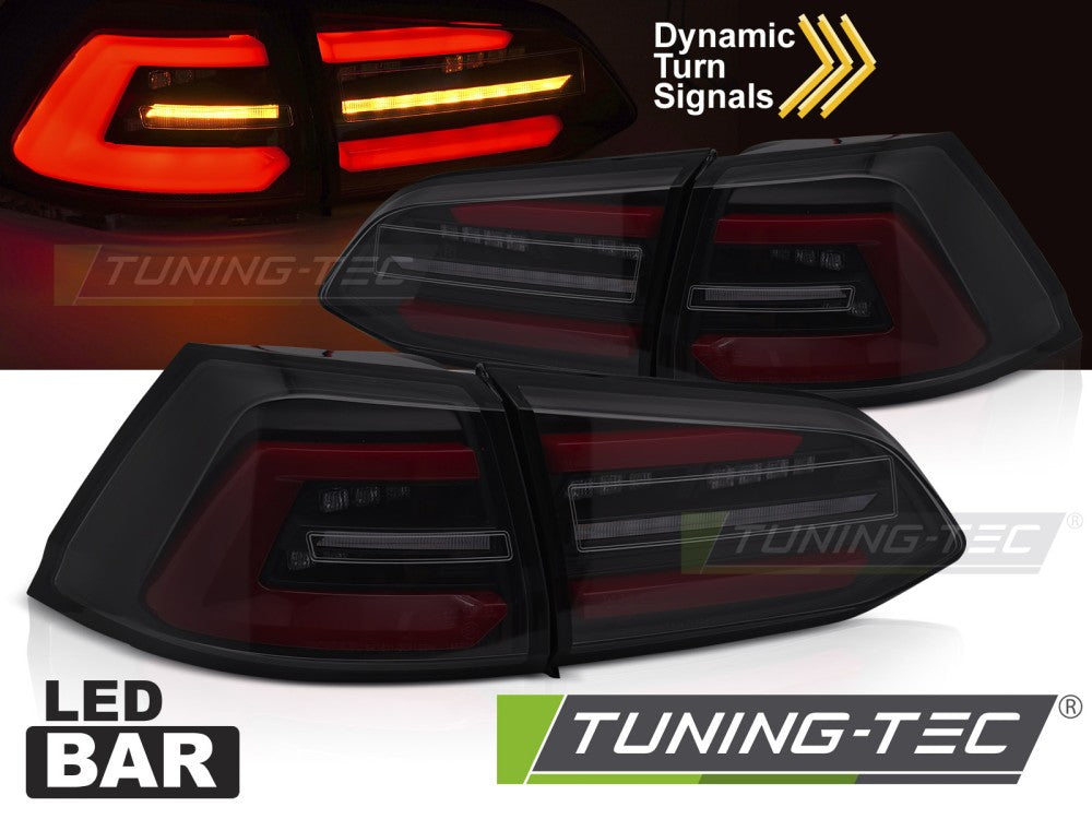 Fanali Posteriori Neri Fumé per Volkswagen Golf (Mk7 Facelift) 2017-2019