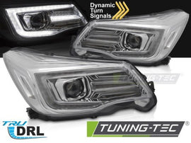 Fari Anteriori TUBE LIGHT DRL CHROME per SUBARU FORESTER IV 13-18