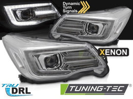 Fari Anteriori XENON TUBE LIGHT DRL CHROME per SUBARU FORESTER IV 13-18