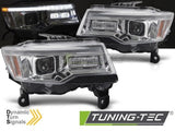 Fari Anteriori CHRYSLER JEEP GRAND CHEROKEE 14-21 CHROME TUBE LIGHT SEQ