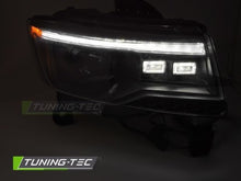 Carica l&#39;immagine nel visualizzatore di Gallery, Fari Anteriori CHRYSLER JEEP GRAND CHEROKEE 14-21 BLACK TUBE LIGHT SEQ