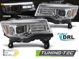 Fari Anteriori CHRYSLER JEEP GRAND CHEROKEE 14-21 CHROME TUBE LIGHT Sequenziali HID