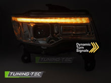 Carica l&#39;immagine nel visualizzatore di Gallery, Fari Anteriori CHRYSLER JEEP GRAND CHEROKEE 14-21 CHROME TUBE LIGHT Sequenziali HID