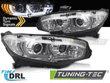 Fari Anteriori CHROME DRL Sequenziali per HONDA CIVIC 10 X 16-21