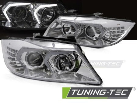 Fari Anteriori LED CHROME per BMW Serie 3 E90/E91 05-08