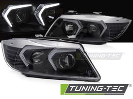 Fari Anteriori LED BLACK per BMW Serie 3 E90/E91 05-08
