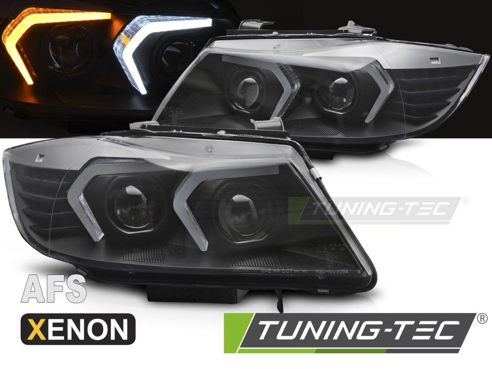 Fari Anteriori Neri Xenon per BMW Serie 3 (E90 / E91 Facelift) 2009-2011
