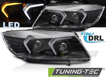 Carica l'immagine nel visualizzatore di Gallery, Fari Anteriori Neri per BMW Serie 3 (E90 / E91) 2005-2008