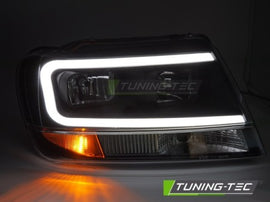 Fari Anteriori CHRYSLER JEEP GRAND CHEROKEE 99-05.05 TUBE LIGHT BLACK