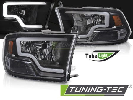 Fari Anteriori DODGE RAM 09-18 TUBE LIGHT BLACK