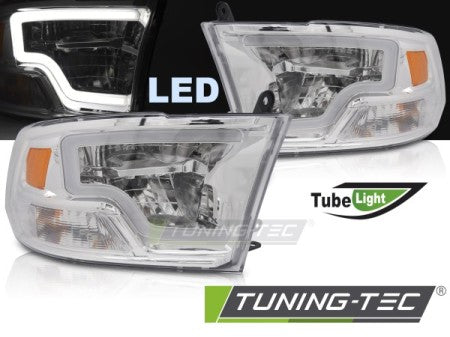 Fari Anteriori DODGE RAM 09-18 TUBE LIGHT CHROME LED