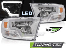 Carica l&#39;immagine nel visualizzatore di Gallery, Fari Anteriori DODGE RAM 09-18 TUBE LIGHT CHROME LED
