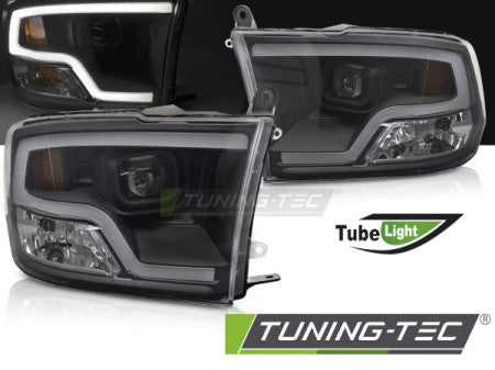 Fari Anteriori DODGE RAM 09-18 TUBE LIGHT BLACK PROJECTOR