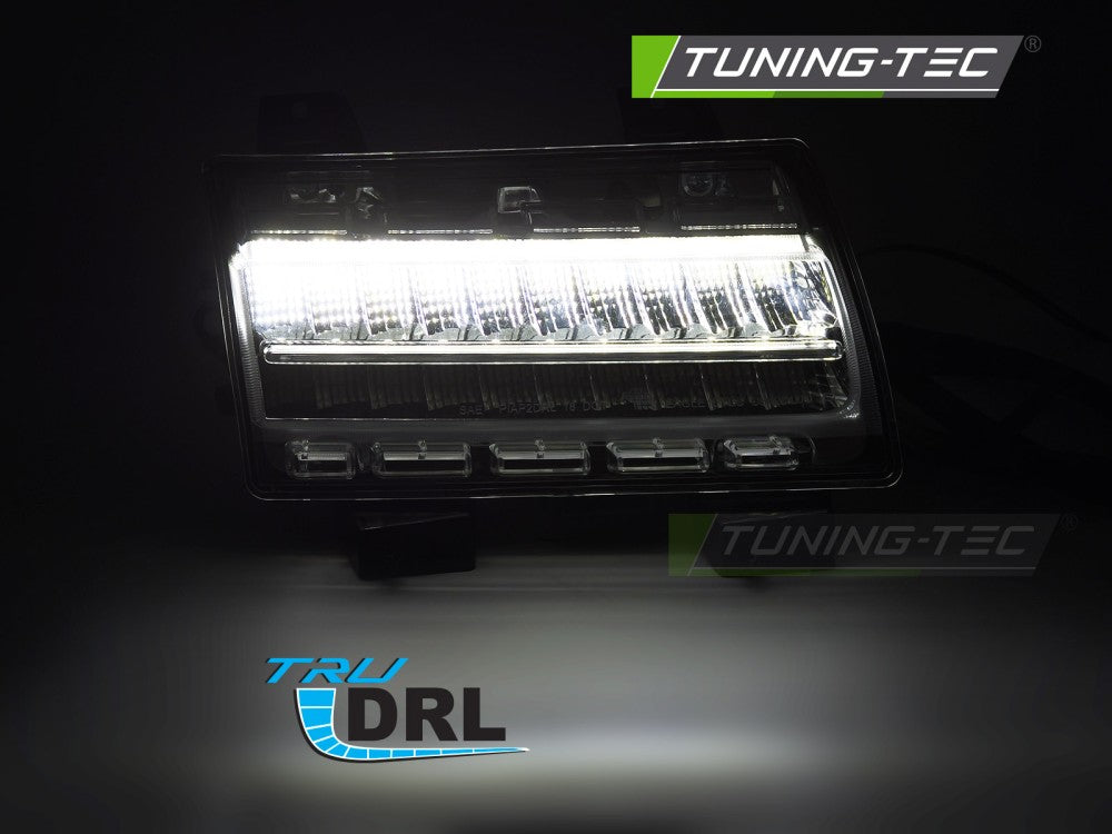 Fari Anteriori Cromati DRL Sequenziali per Jeep Wrangler (JL) 2018-2023