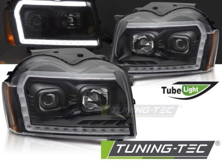 Fari Anteriori CHRYSLER JEEP GRAND CHEROKEE 05-08 TUBE LIGHT BLACK