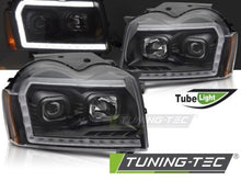 Carica l&#39;immagine nel visualizzatore di Gallery, Fari Anteriori CHRYSLER JEEP GRAND CHEROKEE 05-08 TUBE LIGHT BLACK