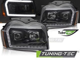 Fari Anteriori CHRYSLER JEEP GRAND CHEROKEE 05-08 TUBE LIGHT BLACK