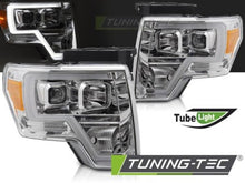 Carica l&#39;immagine nel visualizzatore di Gallery, Fari Anteriori FORD F150 MK12 08-14 TUBE LIGHT CHROME
