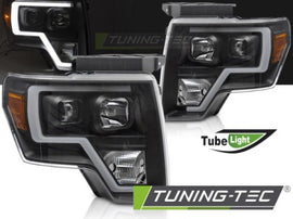 Fari Anteriori FORD F150 MK12 08-14 TUBE LIGHT BLACK