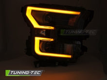 Carica l&#39;immagine nel visualizzatore di Gallery, Fari Anteriori TUBE LIGHT DOUBLE BLACK per FORD F150 MK13 14-17