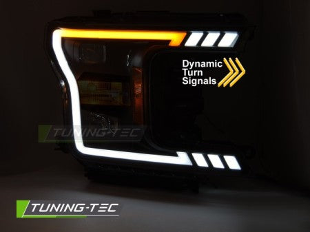 Fari Anteriori TUBE LIGHT BLACK per FORD F150 MK13 17-20