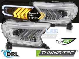 Fari Anteriori TUBE LIGHT CHROME per FORD RANGER V 16-22