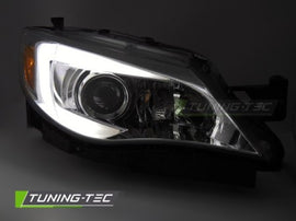 Fari Anteriori TUBE LIGHT CHROME per SUBARU WRX GR GH 08-14