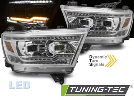 Fari Anteriori Full Led CHROME per DODGE RAM 19-22